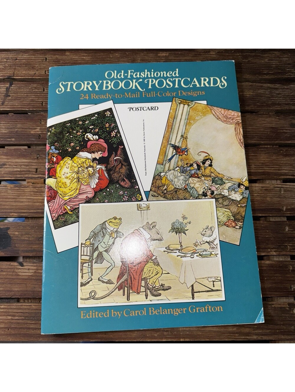 Vintage Postcard Book Uncut Unused Whimsical 1975 Old Fashioned Storybook Themes